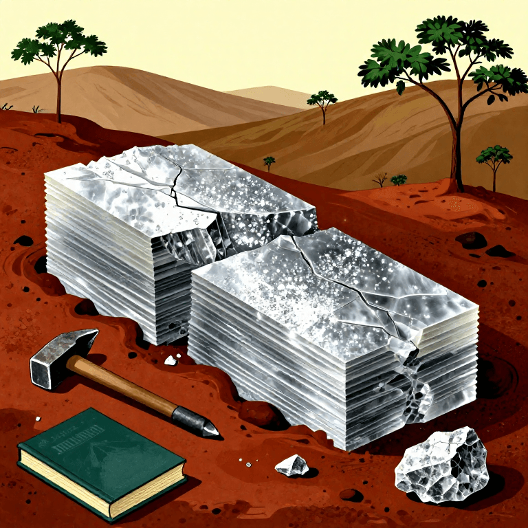 अभ्रक संग्रहण झारखंड — खदान से मस्कोवाइट अभ्रक पत्तियाँ निकालना