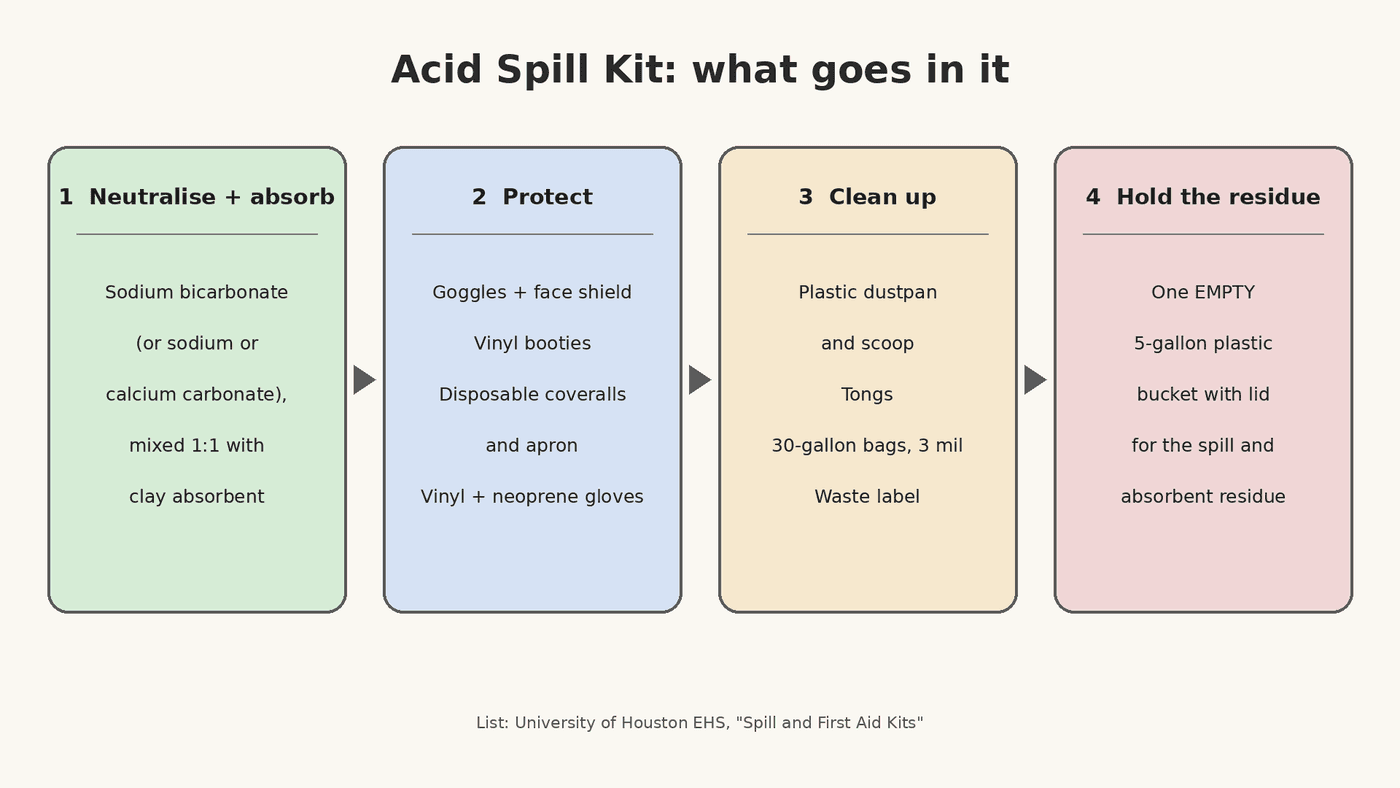 Acid Spill Kit: Assembled for the Lab
