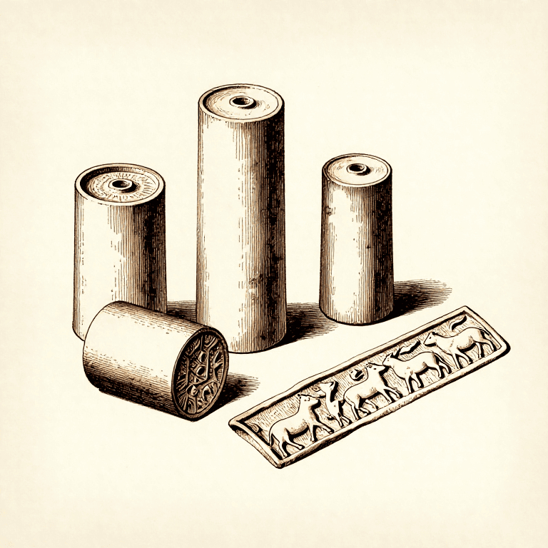 Carving a Cylinder Seal — Rolling Stamp for Clay Impressions