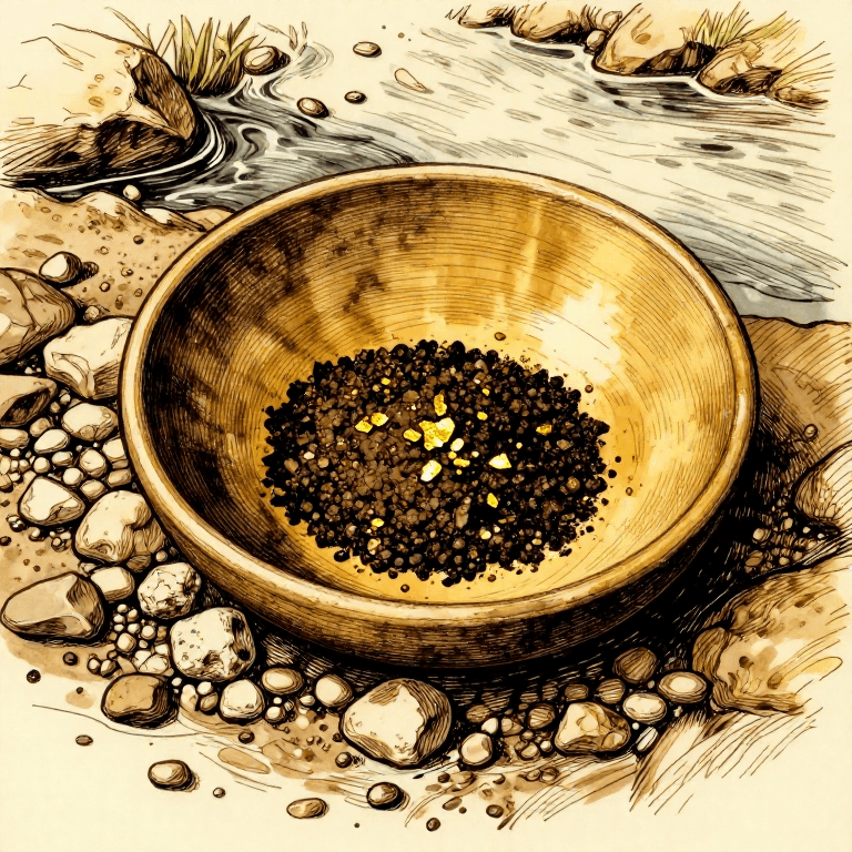Panning for Alluvial Gold — Gravity Separation in Stream Sediment