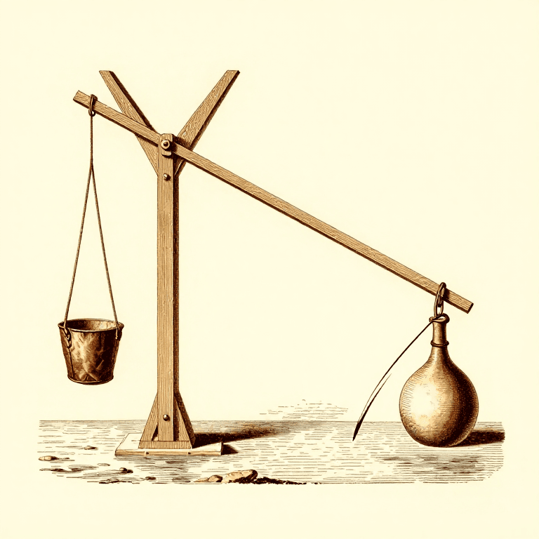 Building a Shaduf Irrigation Lever — Counterweighted Water Lift