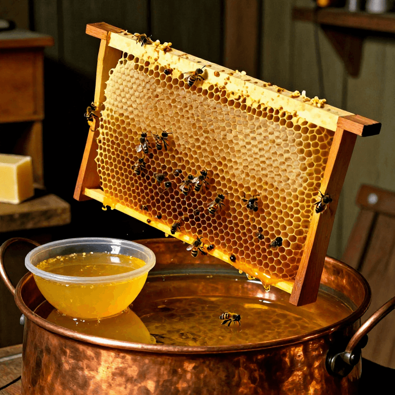 Obtenir de la cire d'abeille — Récolte et fonte de la cire de la ruche