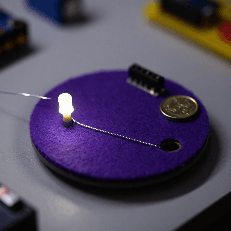 Blinking an LED with LilyPad Arduino