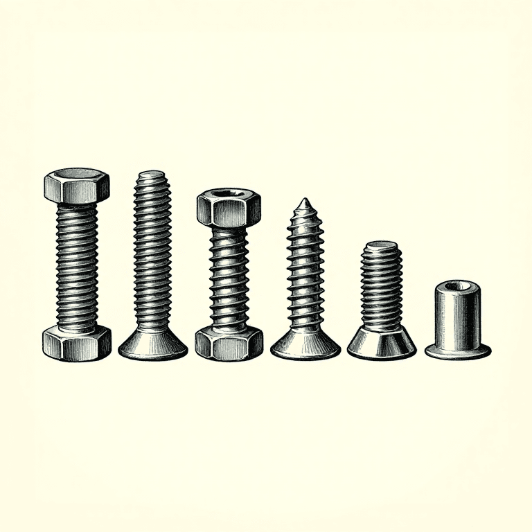 Choosing the Fastener: Screw, Bolt, Stud, Rivet