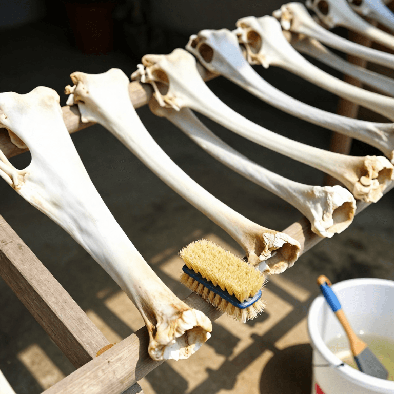 Cleaning and Degreasing Animal Bones
