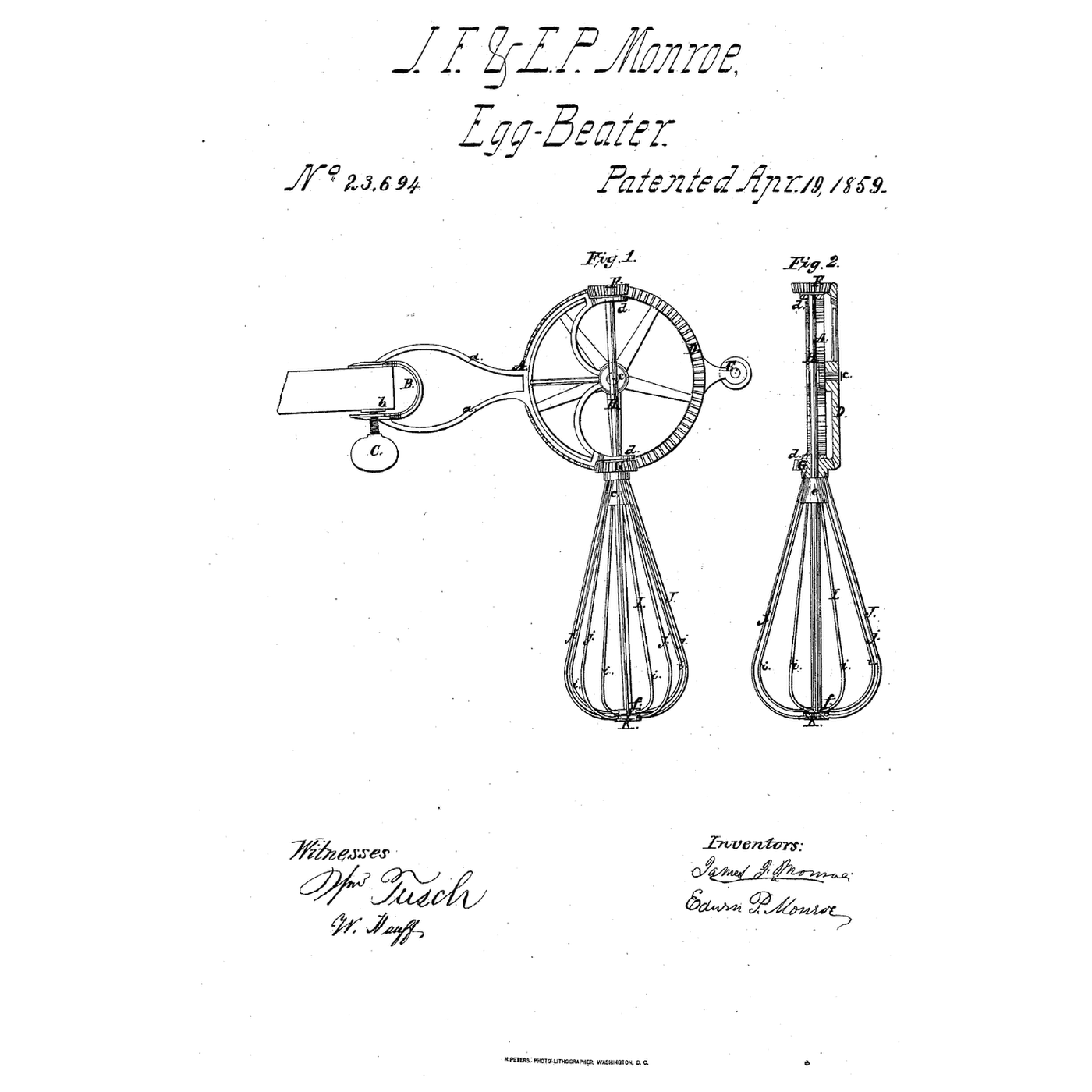 Counter-Rotating Egg Beater: One Wheel, Two Beaters Turning Opposite Ways
