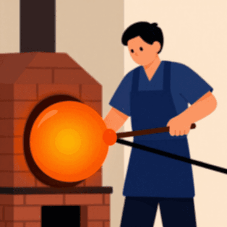 Making Window Glass by the Crown Glass Method — Spinning Molten Glass into Flat Panes