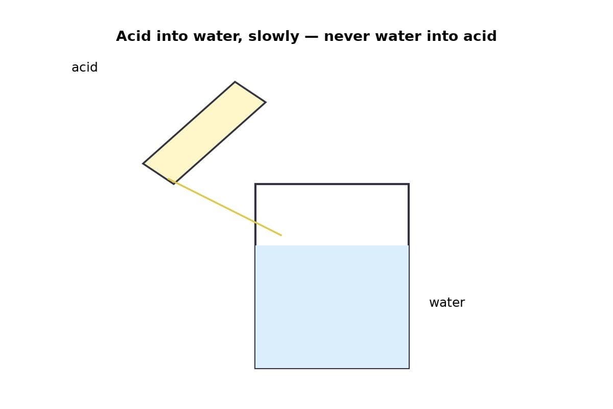 Dilute Hydrochloric Acid: Spirit of Salt Poured into Water