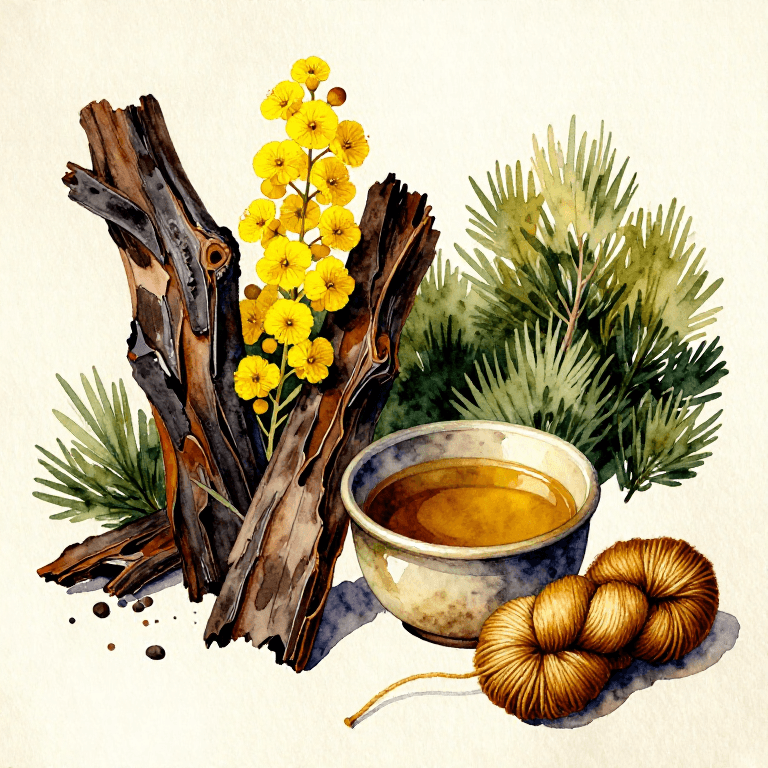 Dyeing Golden-Brown with Wattle Bark — The Australian Acacia Tannin Dye
