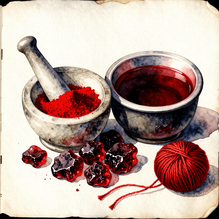 Dyeing Red with Dragon's Blood Resin — The Ancient Tree-Sap Pigment of the Spice Trade
