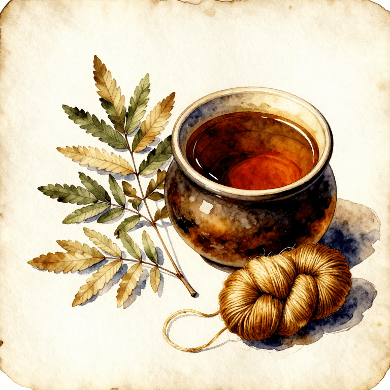 Dyeing Yellow-Brown with Sumac Leaves — The Tannin-Rich Dye of the Ancient Mediterranean