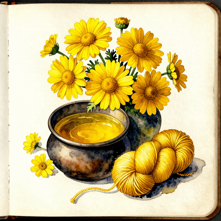 Dyeing Yellow with Dyer's Chamomile — The Golden Flower of Mediterranean Dye Gardens