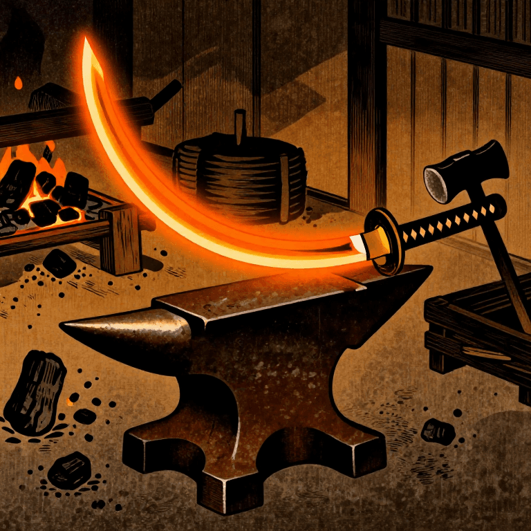 Folding and Forging a Katana Blade — Nihonto Swordsmithing