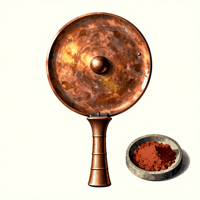 Egyptian Copper Mirror — Polishing a Copper Disc Mirror