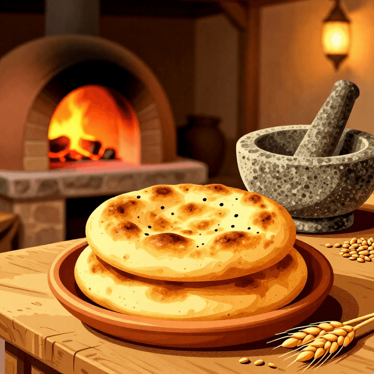 Egyptian Emmer Bread — Baking Emmer Wheat Flatbread in a Clay Oven