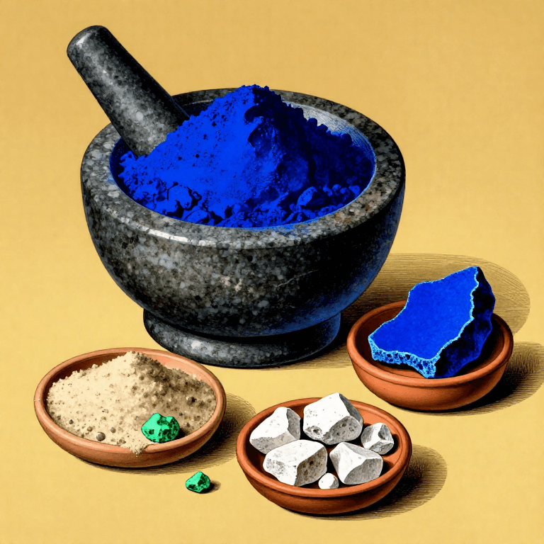 Egyptian Blue Pigment — Grinding Egyptian Blue from Copper Silicate