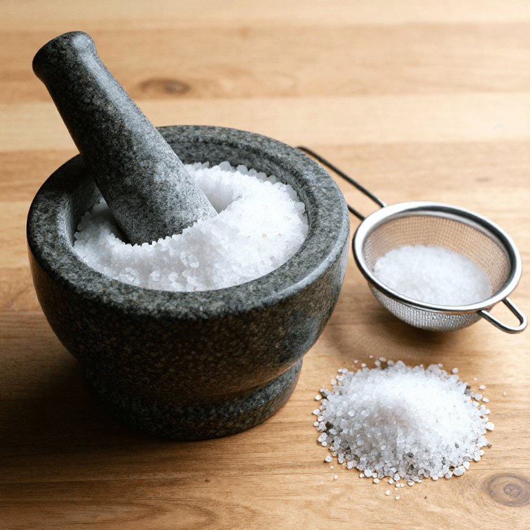 Fine Sea Salt from Coarse Salt