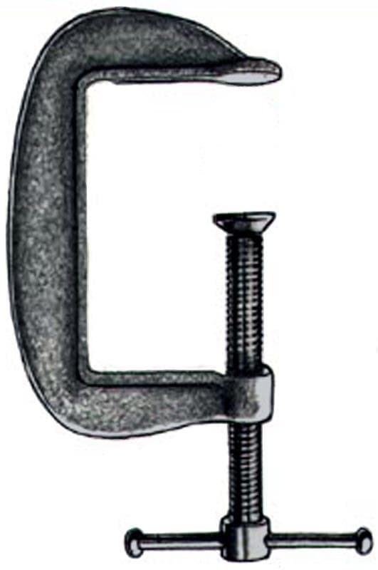 Forged C-Clamp with a Tapped Boss and Swivel Pad