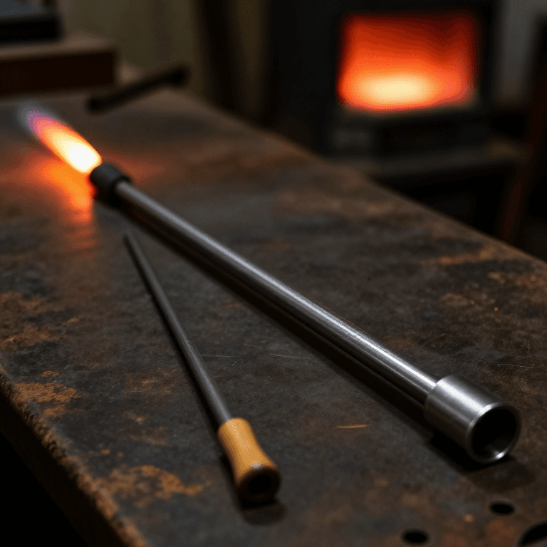 Glassblowing Pipe and Pontil