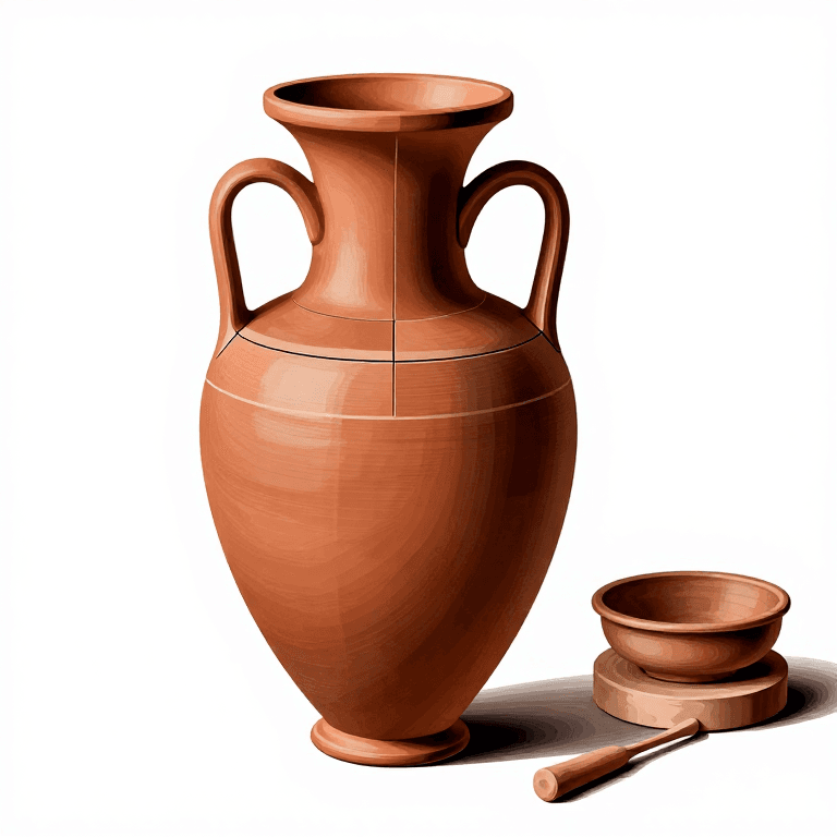 Greek Amphora — Throwing a Transport Amphora on the Wheel