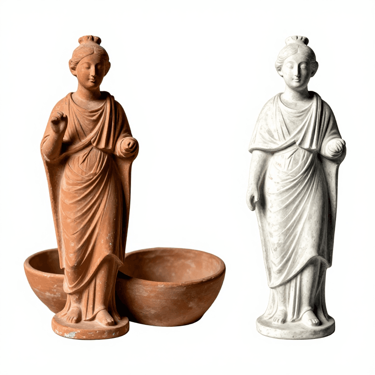 Greek Terracotta Figurine — Molding a Tanagra Terracotta Figurine