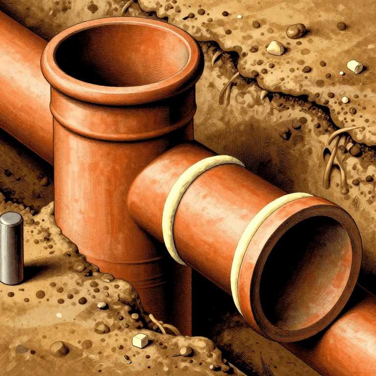 Greek Water Pipe — Joining Terracotta Water Pipes