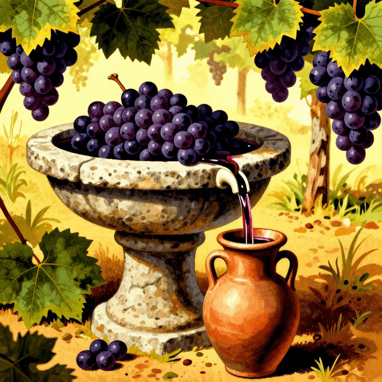 Greek Wine Making — Treading and Fermenting Grape Must