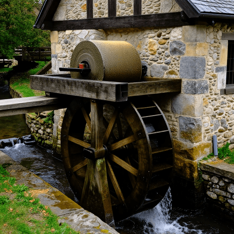 Building a Horizontal Water Wheel for Grain Milling — The First Mechanical Power Source