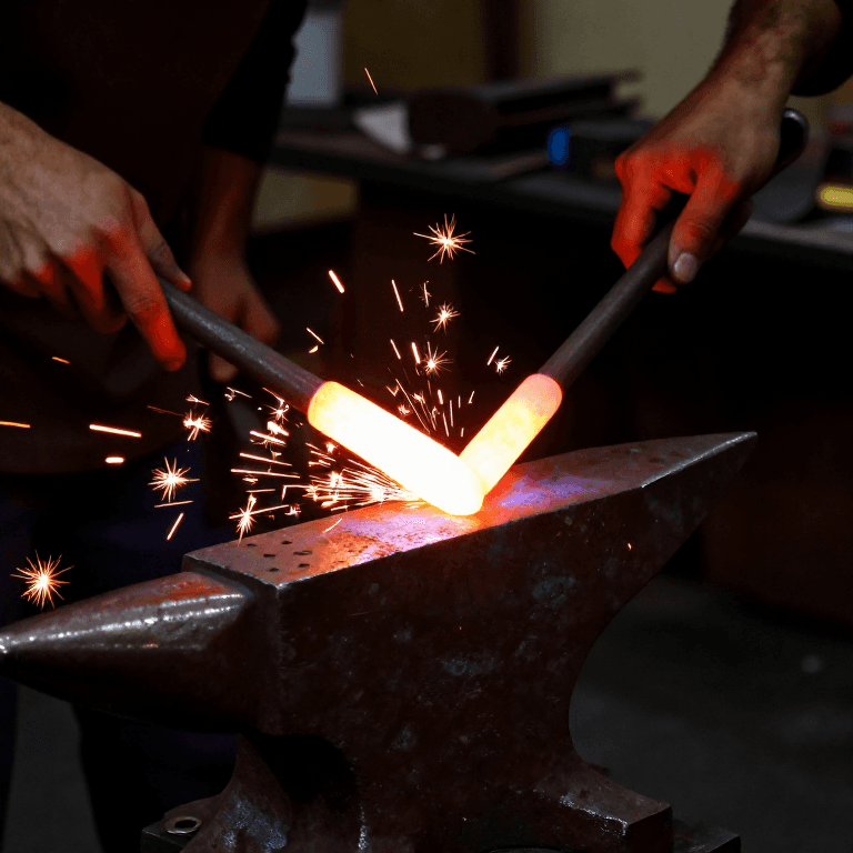 Forge Welding Iron — Joining Two Pieces into One