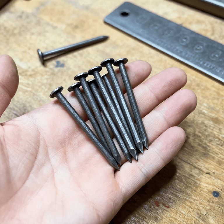 Forging Iron Nails by Hand — Drawing, Cutting, and Heading
