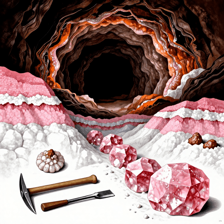 کھیوڑا نمک کان سے گلابی نمک نکالنا — پاکستان کا قدرتی پہاڑی نمک