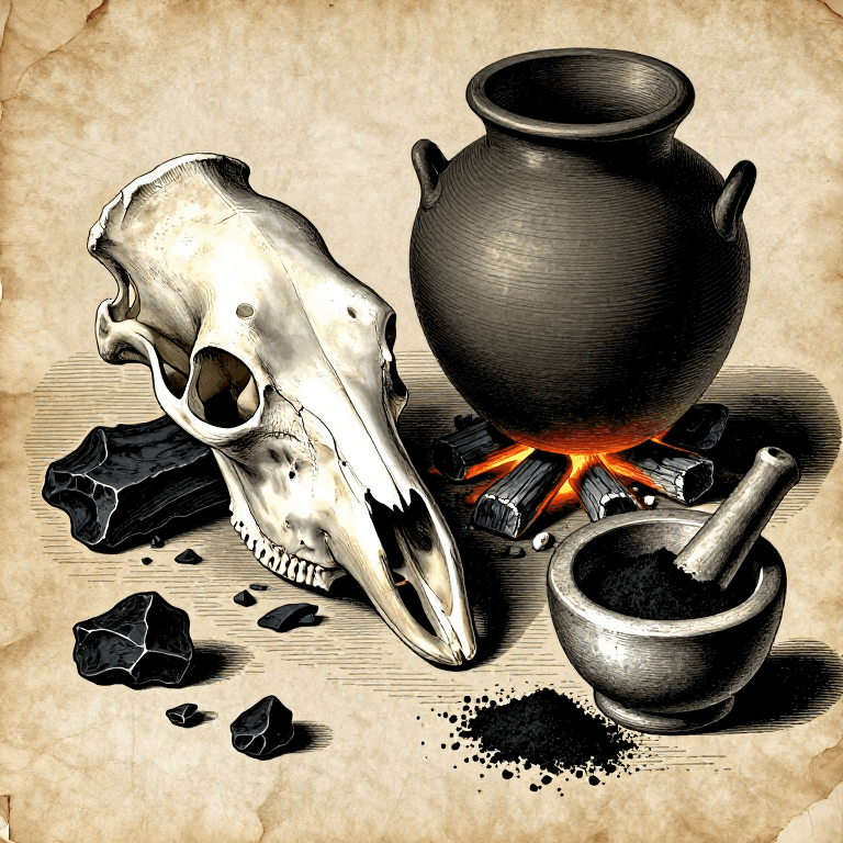Making Bone Black Pigment — Calcining Animal Bones into the Warm Black of Old Master Painters