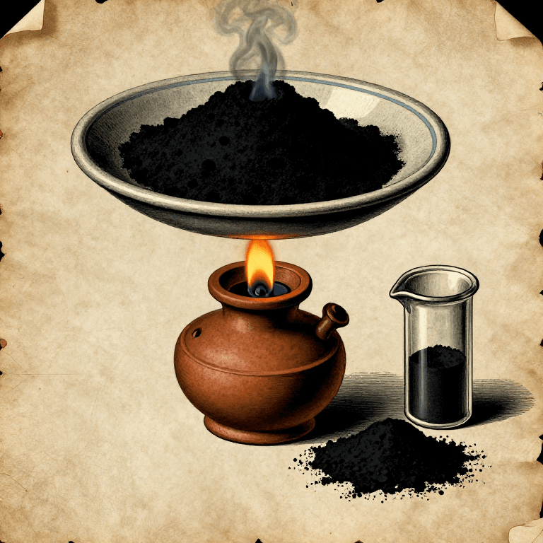 Making Lampblack Pigment — Collecting Carbon Soot from a Burning Flame