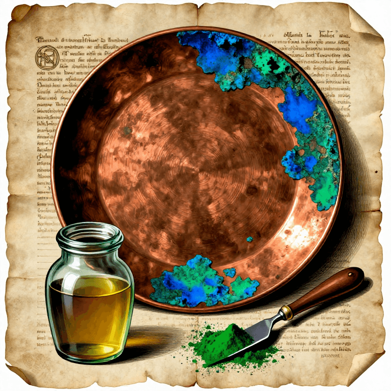 Making Verdigris — The Copper Acetate Green of Medieval Painters