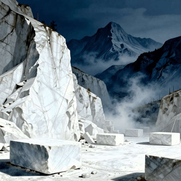 Estrazione del Marmo di Carrara — Dalla Cava al Blocco Squadrato