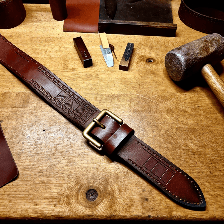 Cutting and Tooling a Leather Belt — Medieval Leatherwork