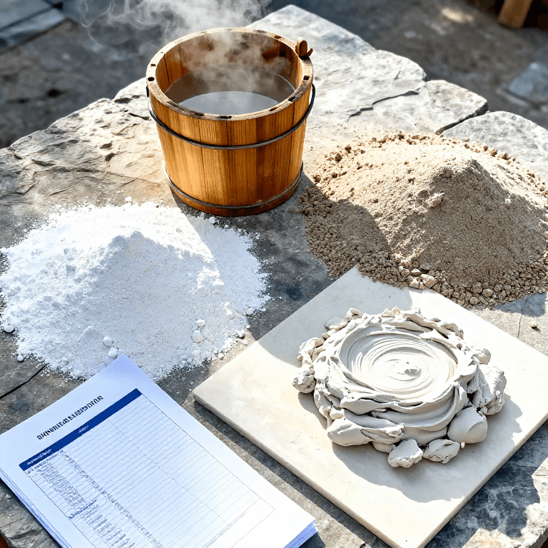 Slaking and Mixing Lime Mortar — Medieval Building Cement