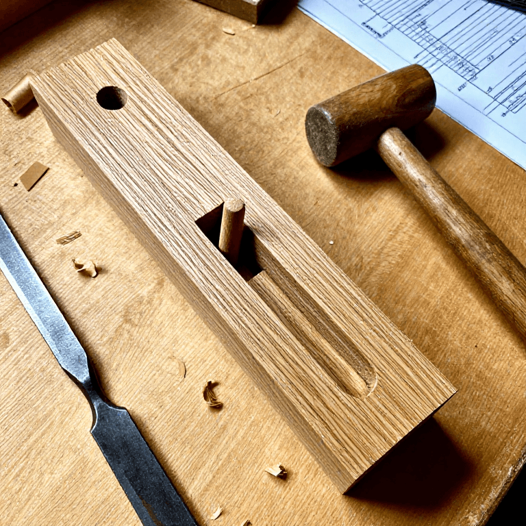 Cutting a Mortise-and-Tenon Timber Joint — Medieval Joinery