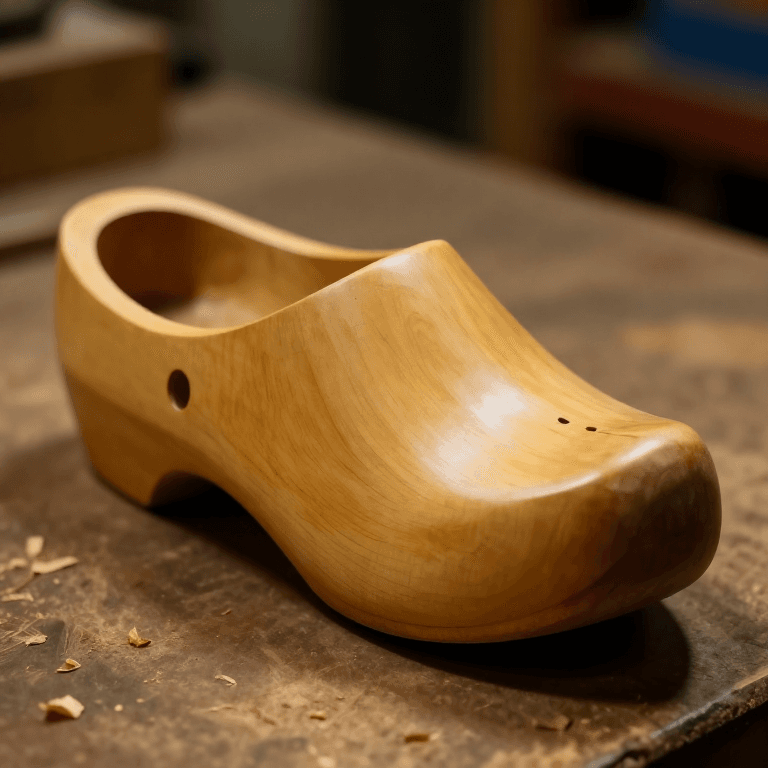 Carving a Wooden Clog — The All-Wood Sabot from a Single Green Block