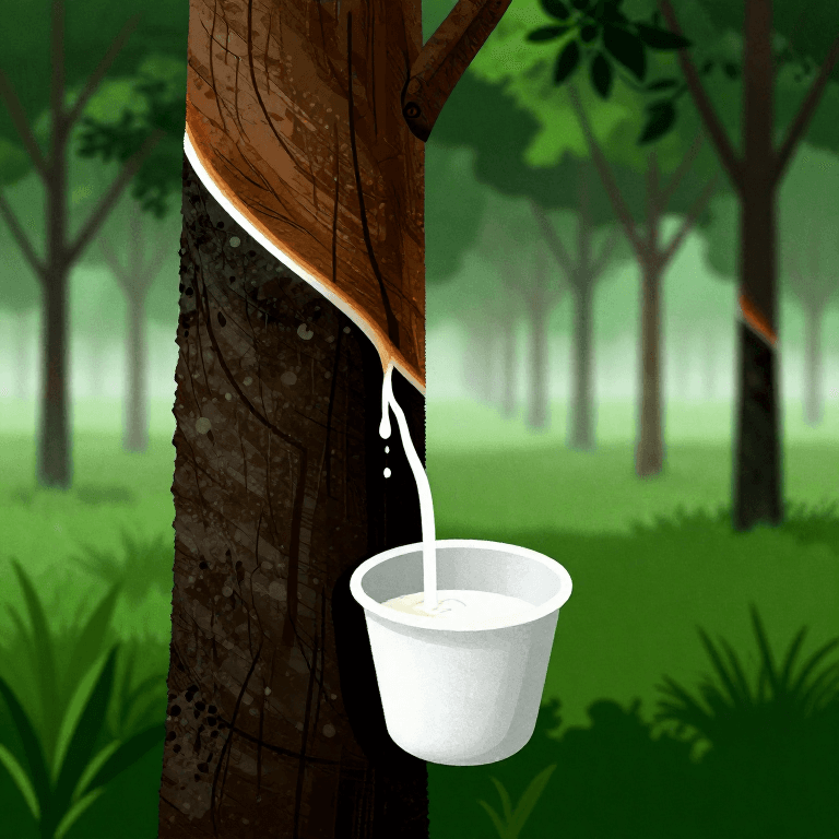 Menoreh Getah Asli — Dari Pokok Getah ke Kepingan Getah Asap