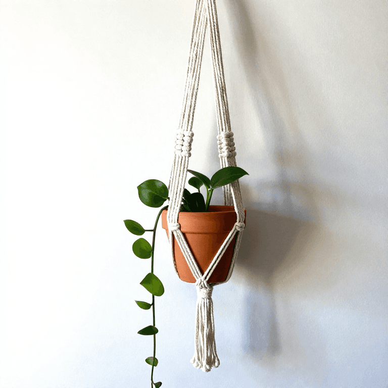 Knotting a Macrame Plant Hanger — Decorative Knotwork