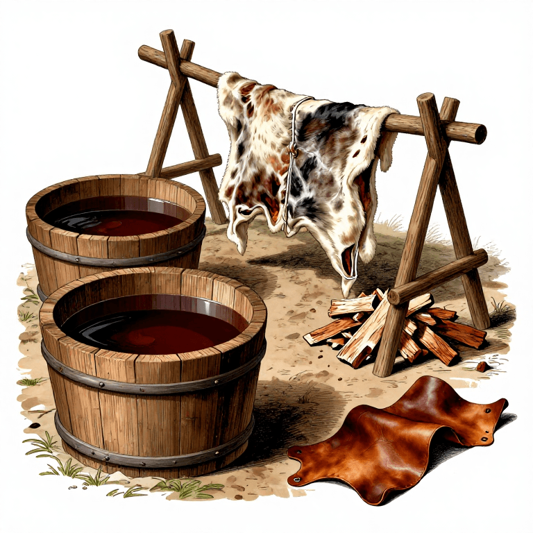 Oak Bark Leather Tanning — Vegetable Tanning with Tannins