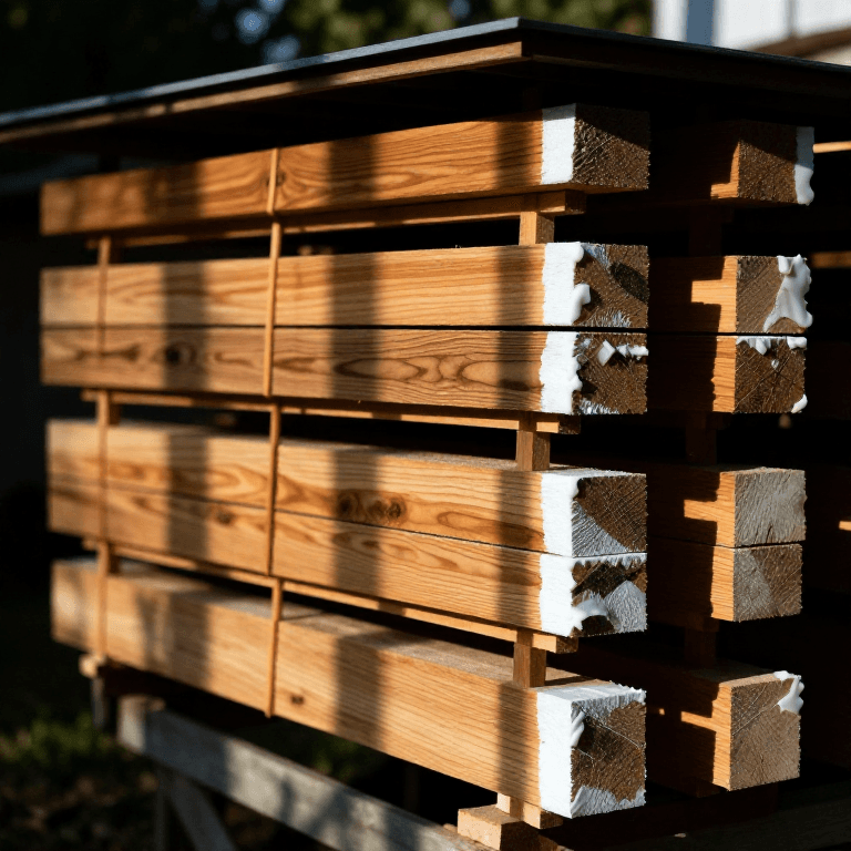 Oak Boards and Blocks, Milled and Air-Dried