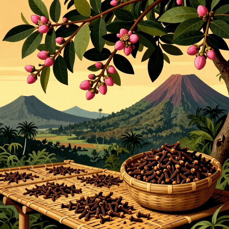 Panen Cengkeh Maluku — Memetik dan Mengeringkan Bunga Cengkeh Tradisional