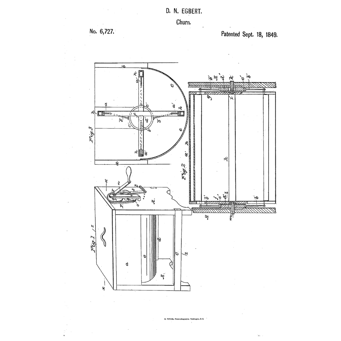 Piston-Float Air Churn: Hollow Floats With Pistons Worked by a Fixed Eccentric