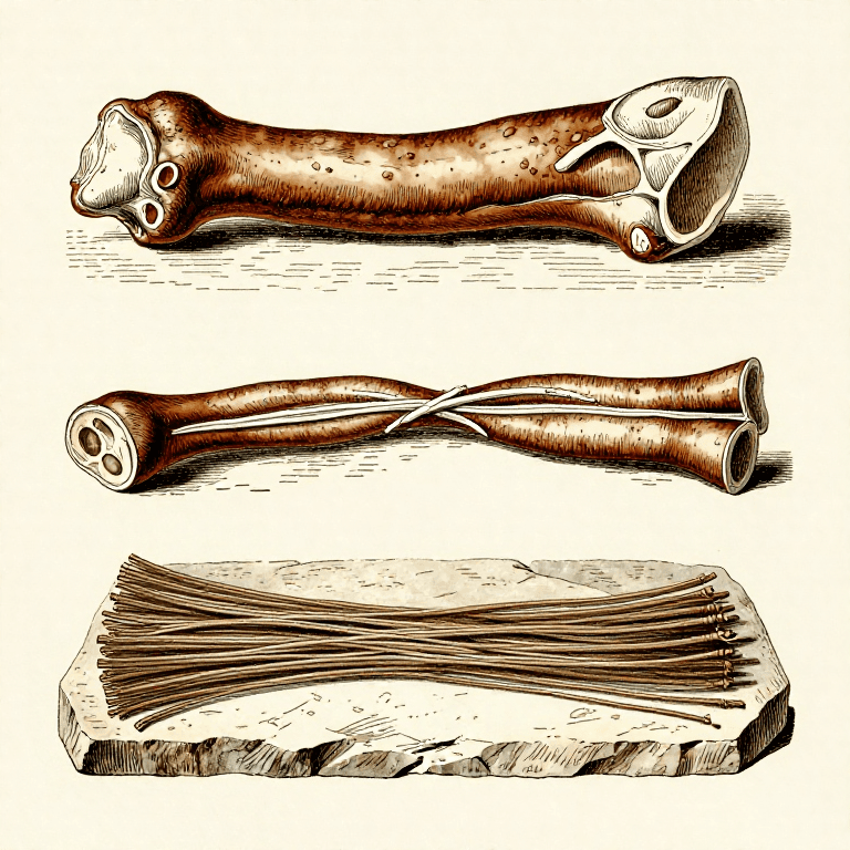 Processing Animal Sinew into Thread — Tendon Fiber Preparation