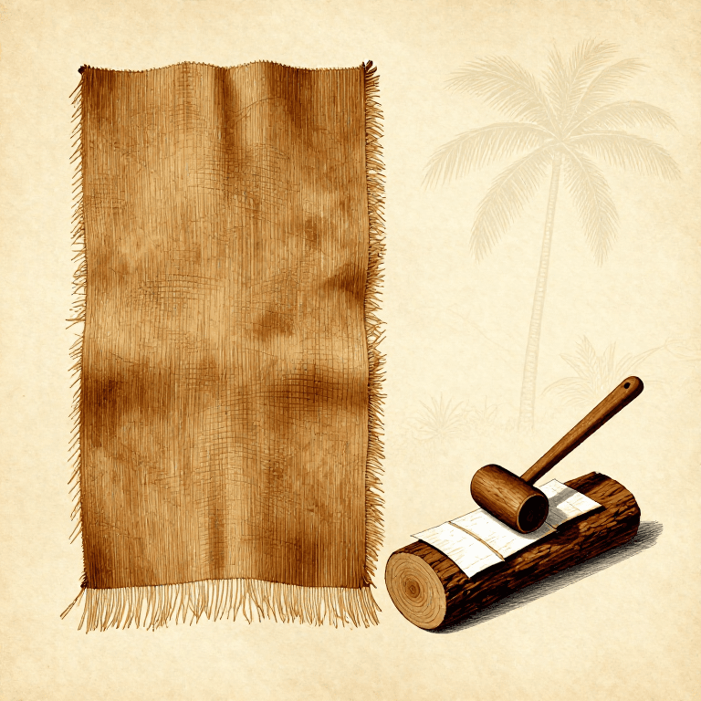 Making Bark Cloth (Tapa) — Beaten Inner Bark Fabric