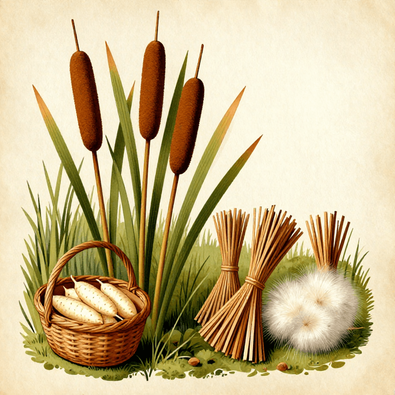 Collecting and Processing Cattail — The Supermarket of the Swamp