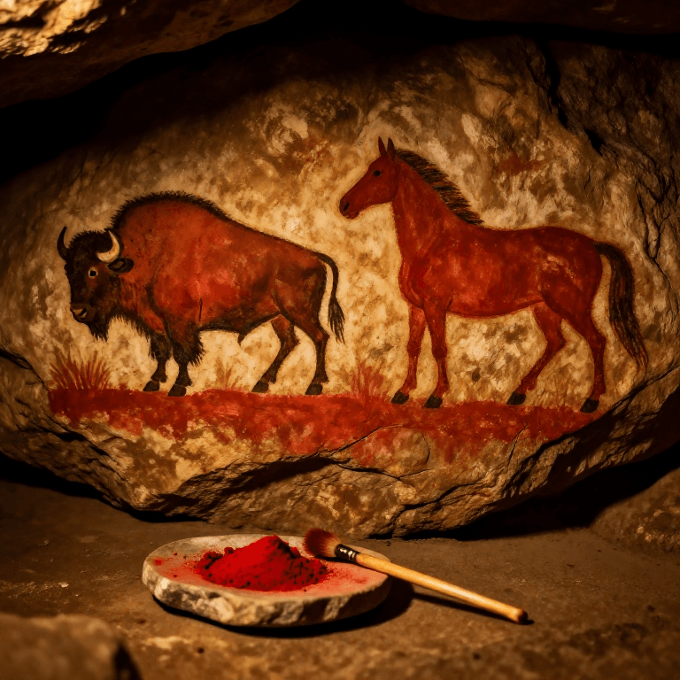 Making Cave Paintings with Mineral Pigments — Prehistoric Rock Art Techniques
