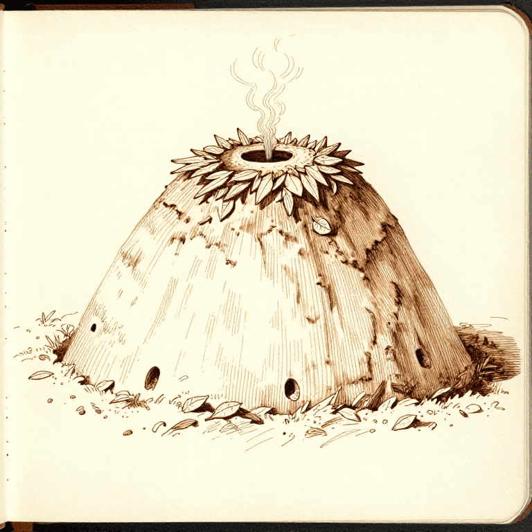 Making Charcoal in an Earth Mound — Pyrolysis in a Covered Burn